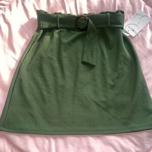 Green Belted Skirt